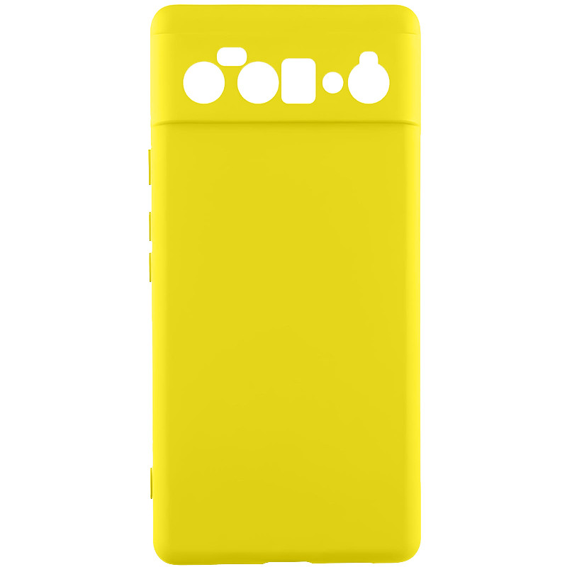 Чохол TPU GETMAN Liquid Silk Full Camera на Google Pixel 6 Pro (Жовтий / Flash)