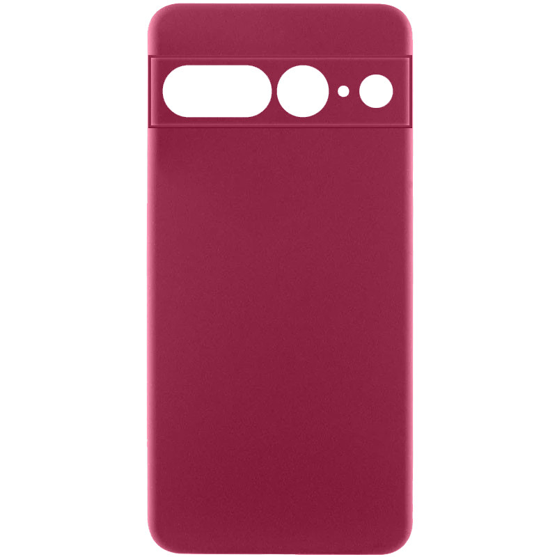 Чехол TPU GETMAN Liquid Silk Full Camera для Google Pixel 7 Pro (Бордовый / Marsala)
