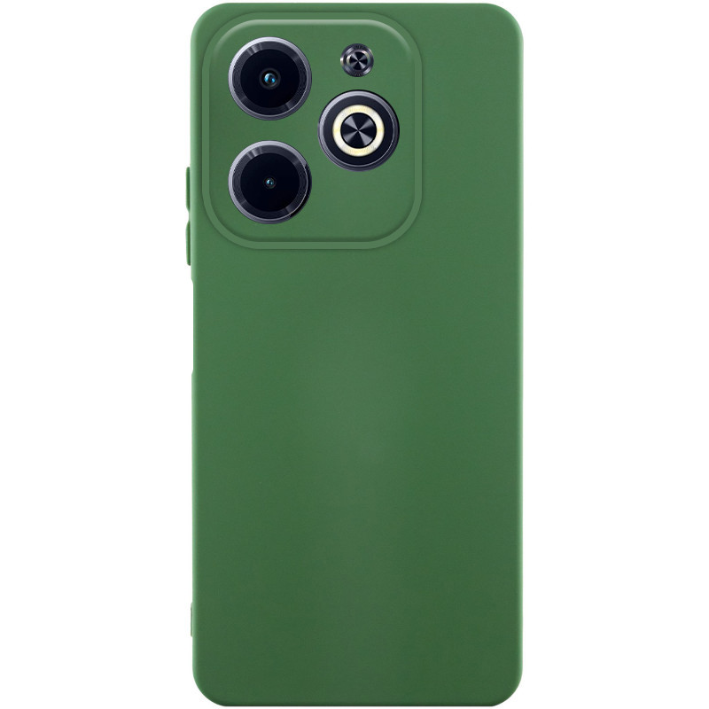 Чохол TPU GETMAN Liquid Silk Full Camera на Infinix Hot 40i (Зелений / Dark green)