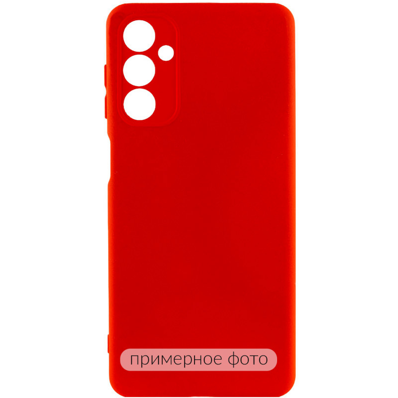 Чехол TPU GETMAN Liquid Silk Full Camera для Samsung Galaxy S21 FE (Красный / Dark Red)