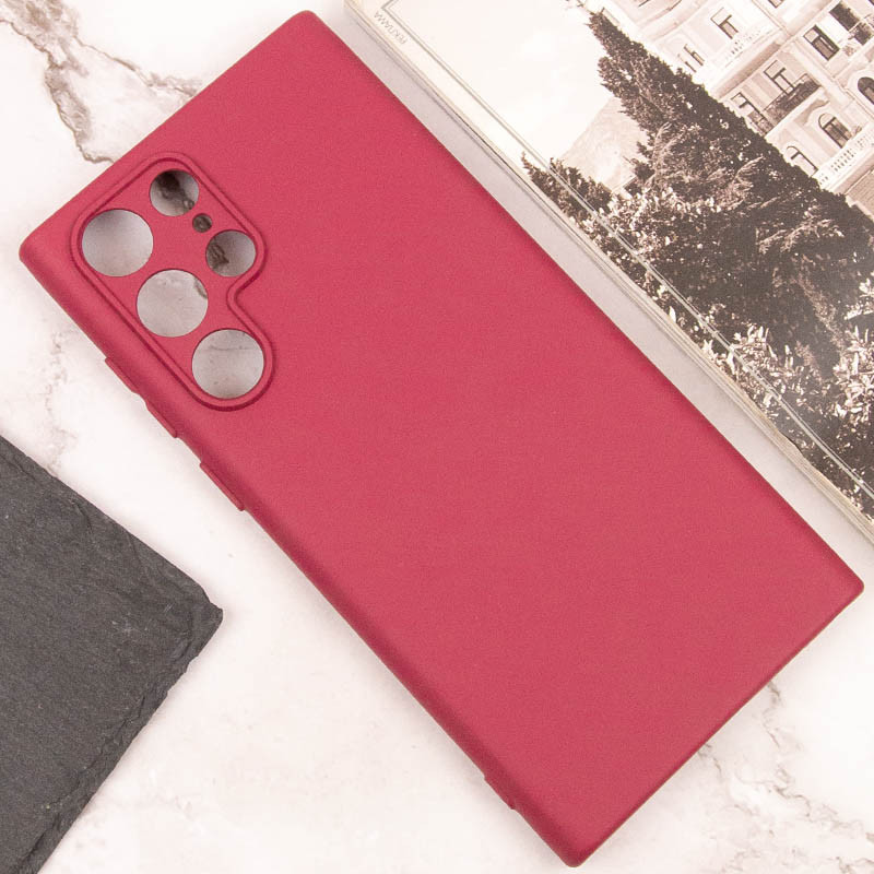 Купити Чохол TPU GETMAN Liquid Silk Full Camera на Samsung Galaxy S24 Ultra (Бордовий / Marsala) на vchehle.ua