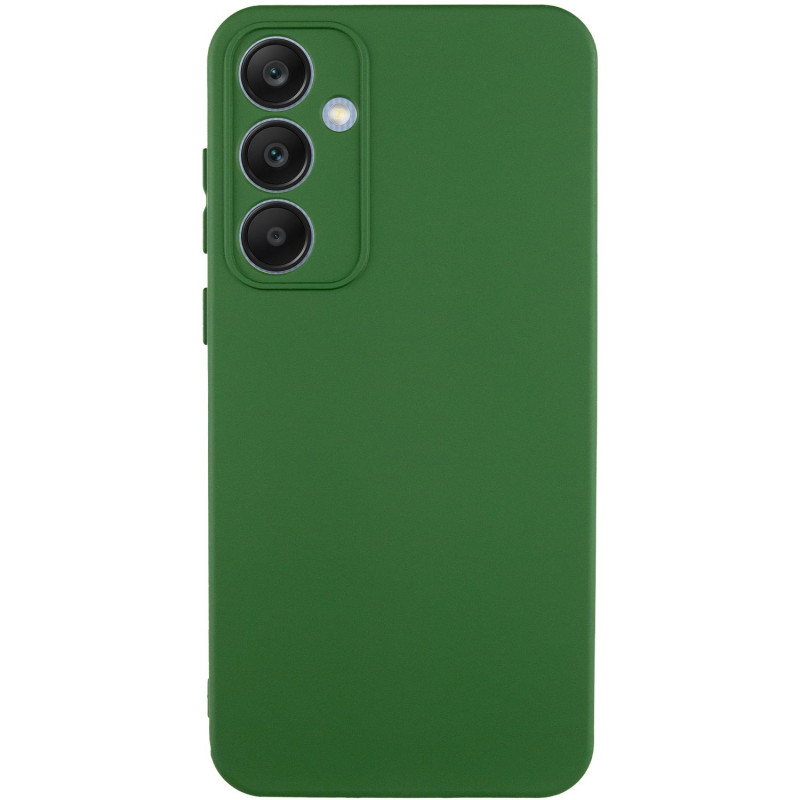 Чехол TPU GETMAN Liquid Silk Full Camera для Samsung Galaxy S24+ (Зеленый / Dark green)
