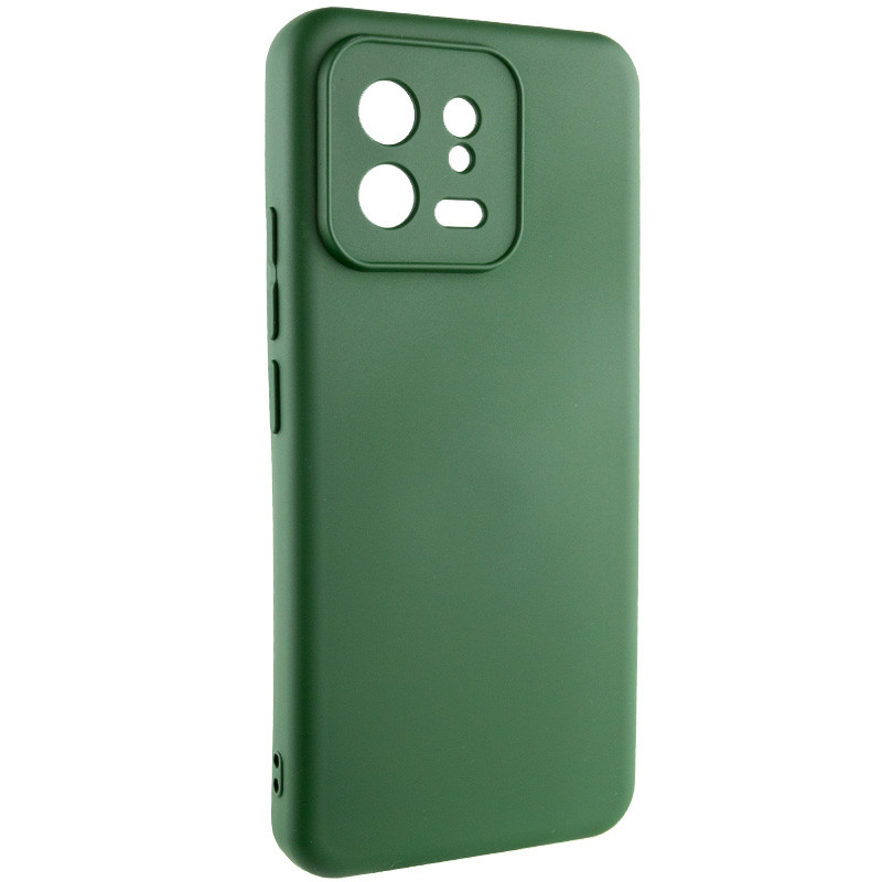 Фото Чехол TPU GETMAN Liquid Silk Full Camera для Xiaomi 13 Pro (Зеленый / Dark green) на vchehle.ua