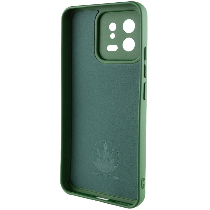 Чехол TPU GETMAN Liquid Silk Full Camera для Xiaomi 13 Pro (Зеленый / Dark green) в магазине vchehle.ua