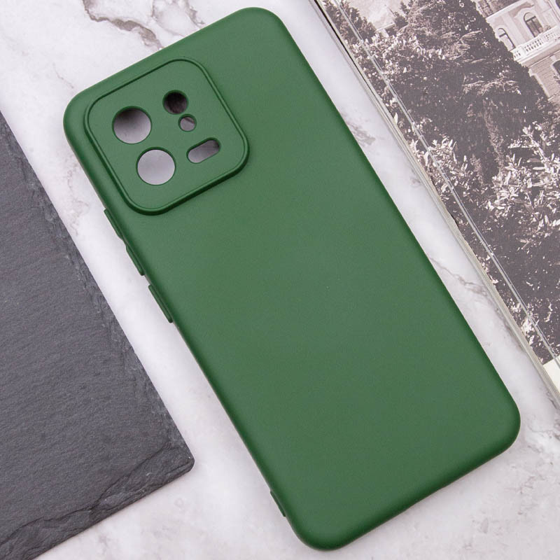 Купить Чехол TPU GETMAN Liquid Silk Full Camera для Xiaomi 13 Pro (Зеленый / Dark green) на vchehle.ua