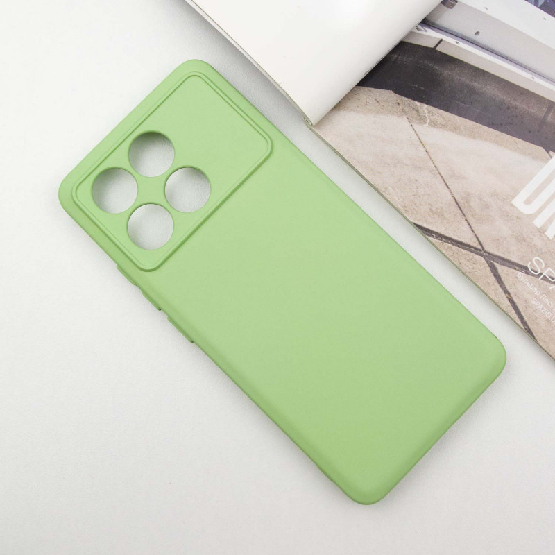 Фото Чехол TPU GETMAN Liquid Silk Full Camera для Xiaomi Poco X6 Pro (Зеленый / Pistachio) на vchehle.ua