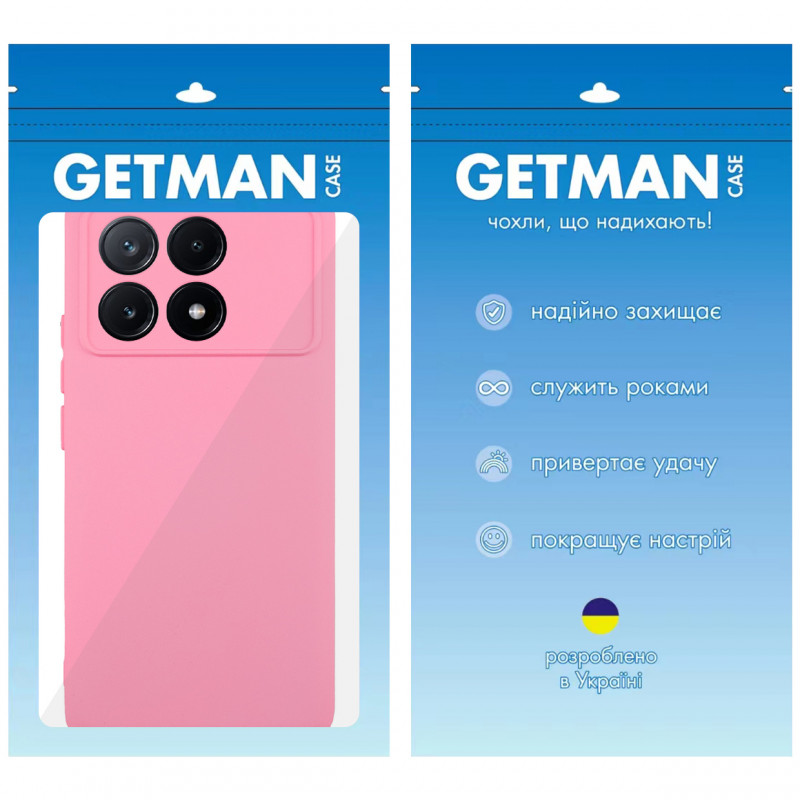 Замовити Чохол TPU GETMAN Liquid Silk Full Camera на Xiaomi Poco X6 / Note 13 Pro 5G (Рожевий / Pink) на vchehle.ua