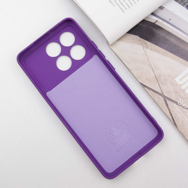 Фото Чохол TPU GETMAN Liquid Silk Full Camera на Xiaomi Poco X6 / Note 13 Pro 5G (Фіолетовий / Purple) в маназині vchehle.ua