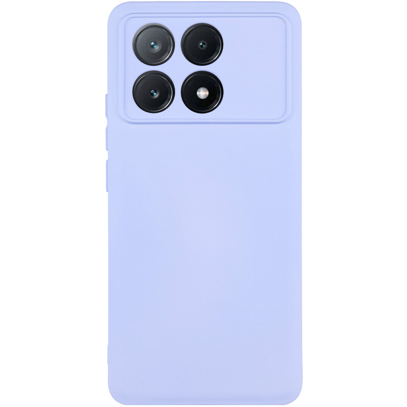 Чехол TPU GETMAN Liquid Silk Full Camera для Xiaomi Poco X6 Pro (Сиреневый / Light purple)