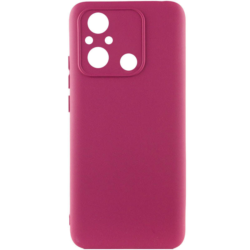 Чехол TPU GETMAN Liquid Silk Full Camera для Xiaomi Redmi 12C (Бордовый / Marsala)