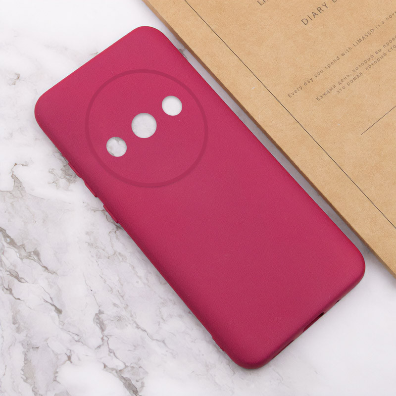 Чохол TPU GETMAN Liquid Silk Full Camera на Xiaomi Redmi A3 (Бордовий / Marsala) в магазині vchehle.ua