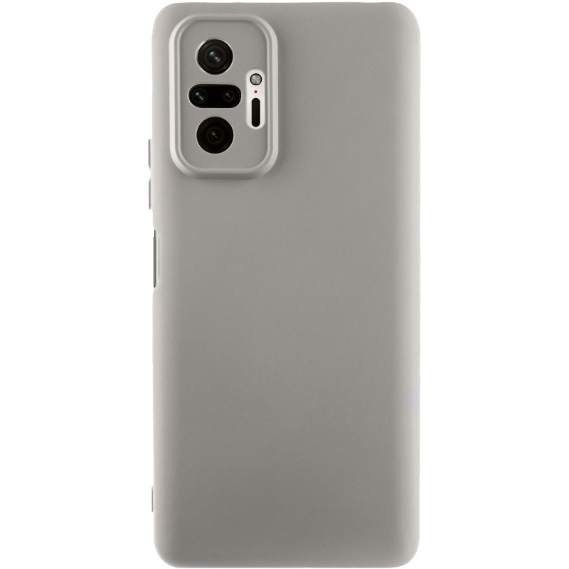 Чехол TPU GETMAN Liquid Silk Full Camera для Xiaomi Redmi Note 10 Pro / 10 Pro Max (Серый / Lavender)