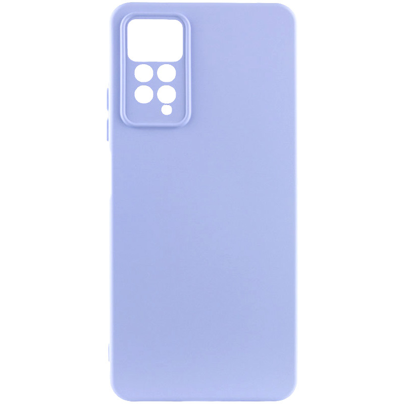 Чехол TPU GETMAN Liquid Silk Full Camera для Xiaomi Redmi Note 11 Pro 4G/5G / 12 Pro 4G (Сиреневый / Light purple)