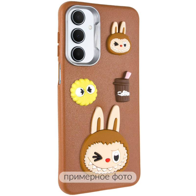 Чехол TPU Leather Toys для Xiaomi Poco X6 / Note 13 Pro 5G (Labubu / Brown)