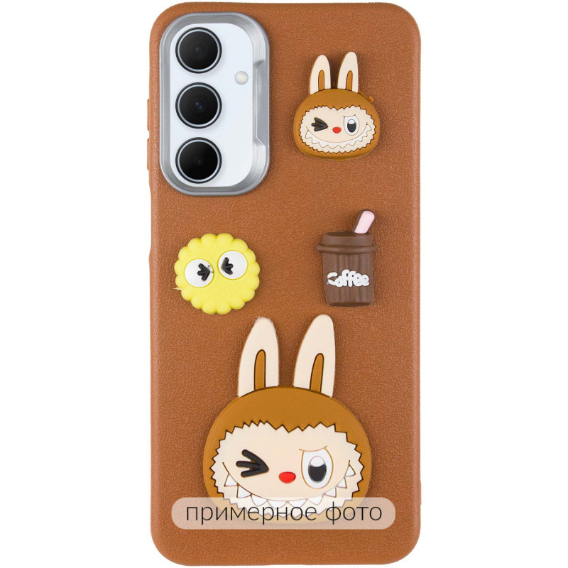 Фото Чехол TPU Leather Toys для Xiaomi Poco X6 / Note 13 Pro 5G (Labubu / Brown) на vchehle.ua