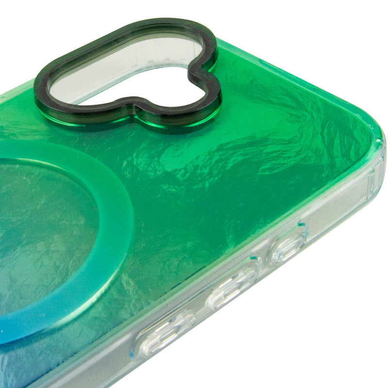 Чохол TPU Shiny Mountain Magnetic Fit на Apple iPhone 17 (6.3") (Green / Blue) в магазині vchehle.ua