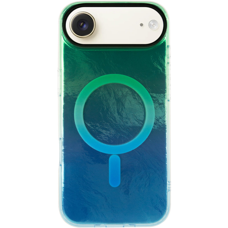 Фото Чехол TPU Shiny Mountain (MagFit) для Apple iPhone 17 Air (6.5") (Green / Blue) на vchehle.ua