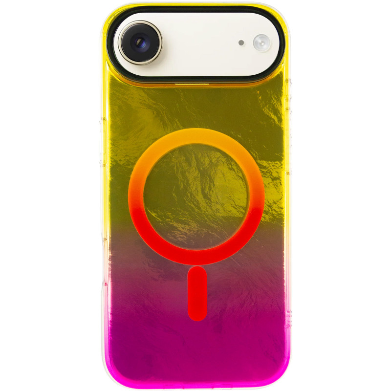 Фото Чехол TPU Shiny Mountain (MagFit) для Apple iPhone 17 Air (6.5") (Yellow / Pink) на vchehle.ua