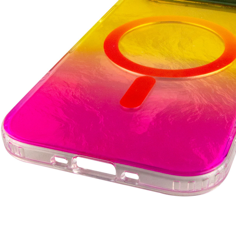 Купить Чехол TPU Shiny Mountain (MagFit) для Apple iPhone 17 Air (6.5") (Yellow / Pink) на vchehle.ua