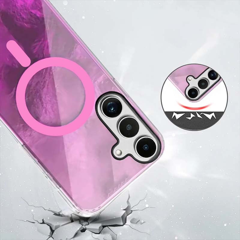 Фото Чехол TPU Shiny Mountain (MagFit) для Samsung Galaxy S24 FE (Pink) на vchehle.ua