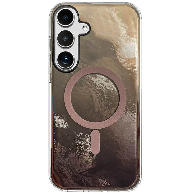 Чехол TPU Shiny Mountain (MagFit) для Samsung Galaxy S25 FE (Chocolate)