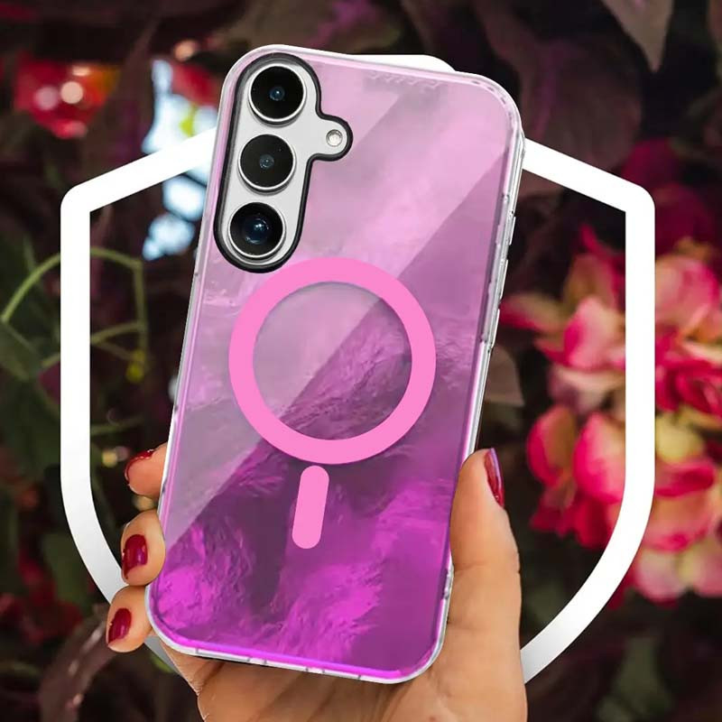 Фото Чехол TPU Shiny Mountain (MagFit) для Samsung Galaxy S25 FE (Pink) в магазине vchehle.ua