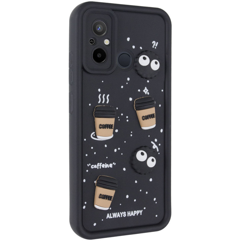 Чехол TPU Toys Case для Xiaomi Redmi 12C / Poco C55 (Black / Always Happy)