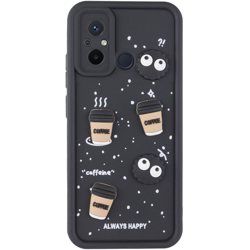Фото Чехол TPU Toys Case для Xiaomi Redmi 12C / Poco C55 (Black / Always Happy) на vchehle.ua