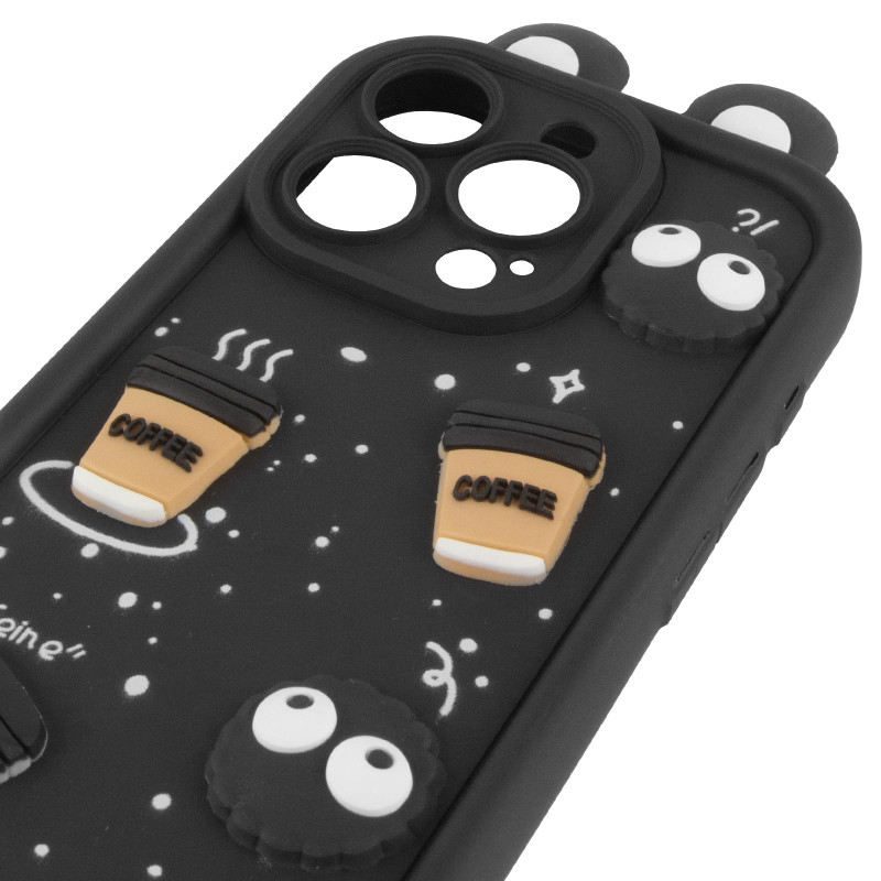 Чохол TPU Toys Case with Ears на Apple iPhone 12 Pro Max (6.7") (Black) в магазині vchehle.ua