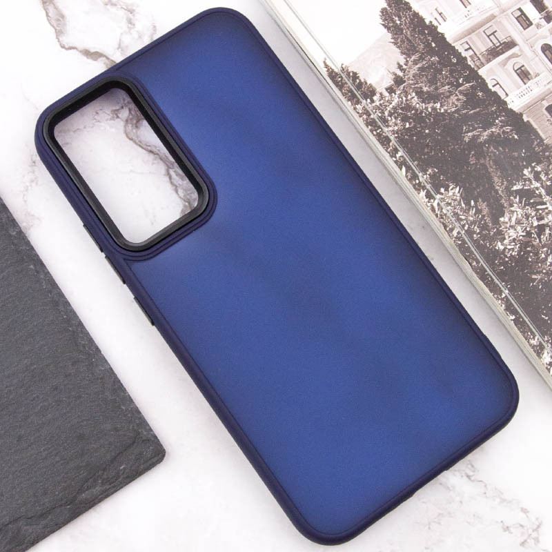 Чехол TPU+PC Lyon Frosted для Xiaomi Redmi Note 13 Pro 4G / Poco M6 Pro 4G/Note 14S (Navy Blue) в магазине vchehle.ua