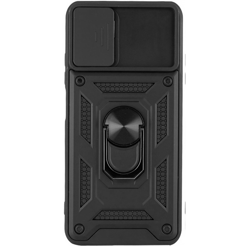 Фото Удароміцний чохол Ummi Camshield Serge Ring на Xiaomi Redmi Note 10 / Note 10s / Poco M5s (Чорний) на vchehle.ua