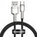 Дата кабель Baseus Cafule Metal USB to Type-C 66W (2m) (CAKF0002) (Black)
