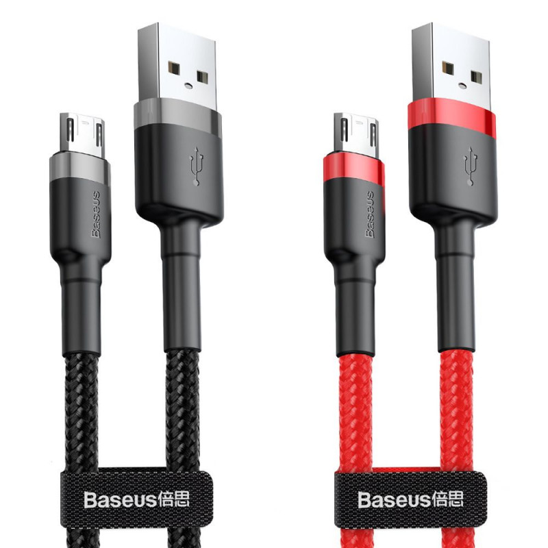 Дата кабель Baseus Cafule USB to MicroUSB Cable 2.4A (1m) (CAMKLF-B)