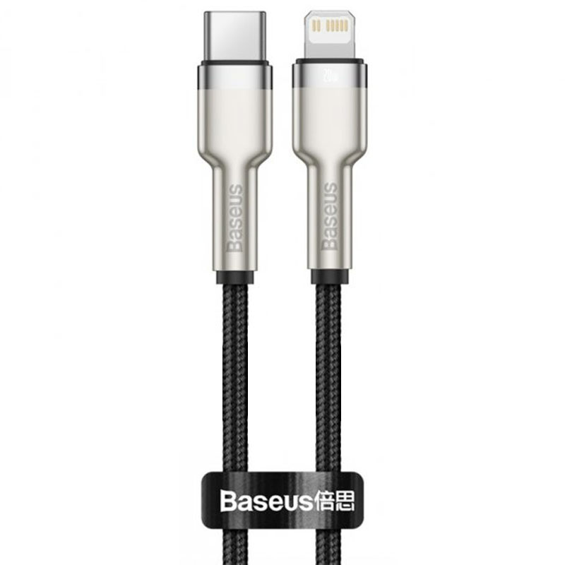 Дата кабель Baseus Cafule Metal Type-C to Lightning PD20W (1m) (CATLJK-A) (Чорний)