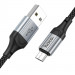 Фото Дата кабель Hoco X102 Fresh USB to MicroUSB (1m) (Black) в маназині vchehle.ua