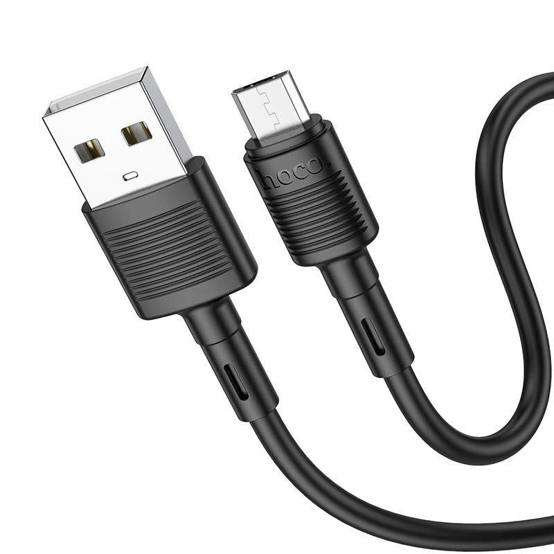 Фото Дата кабель Hoco X83 Victory USB to MicroUSB (1m) (Black) на vchehle.ua