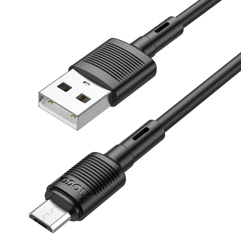 Фото Дата кабель Hoco X83 Victory USB to MicroUSB (1m) (Black) в маназині vchehle.ua