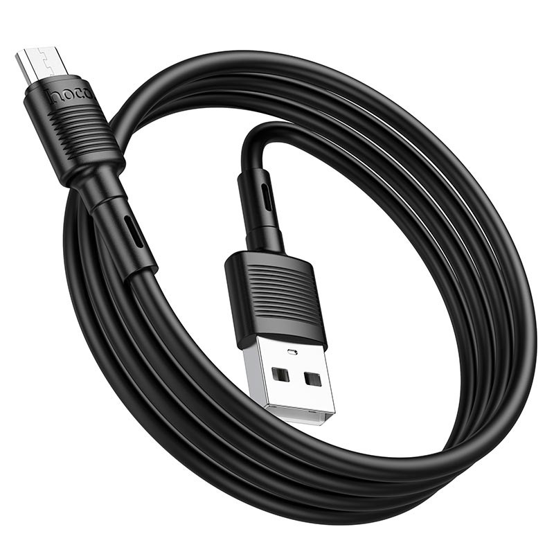 Дата кабель Hoco X83 Victory USB to MicroUSB (1m) (Black) в магазині vchehle.ua