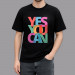 Фото Футболка черная Yes you can на vchehle.ua