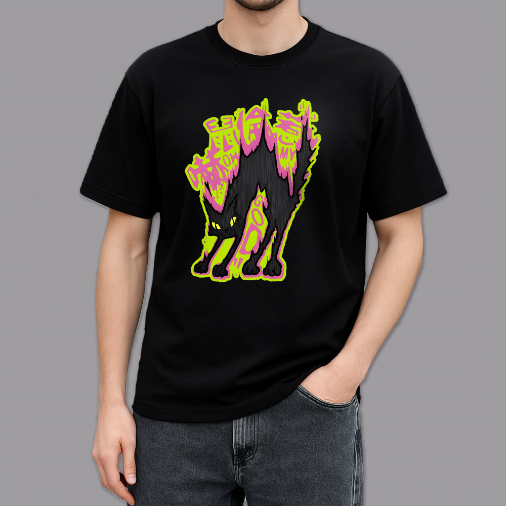 Фото Футболка чорна Scary cat на vchehle.ua