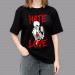 Фото Футболка черная Sceleton love hat в магазине vchehle.ua