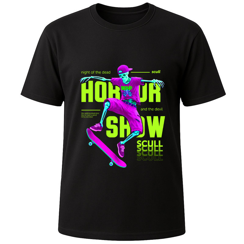 Футболка чорна Scate skeleton (M)