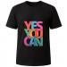 Футболка чорна Yes you can (XXL)