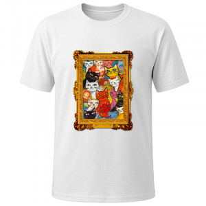 Футболка біла Cats painting