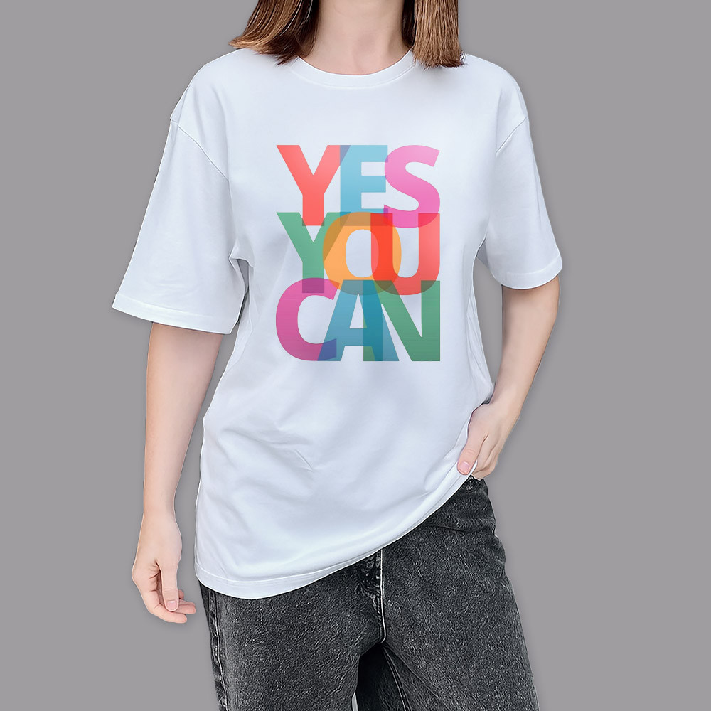 Фото Футболка біла Yes you can в маназині vchehle.ua