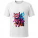 Футболка белая Abstract cat