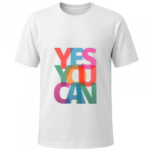 Футболка белая Yes you can