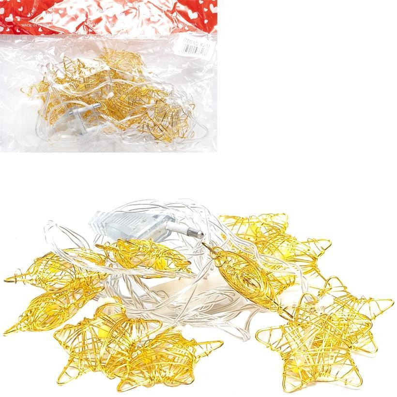 Фото Гірлянда електрична LED "Золота Зірка" RJ-13 10 лампочок 2 метри в маназині vchehle.ua