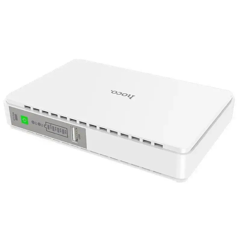 Фото Источник бесперебойного питания Hoco DB25 Plus Smart Mini UPS для роутеров 5V/9V/12V 10000 mAh (White) на vchehle.ua