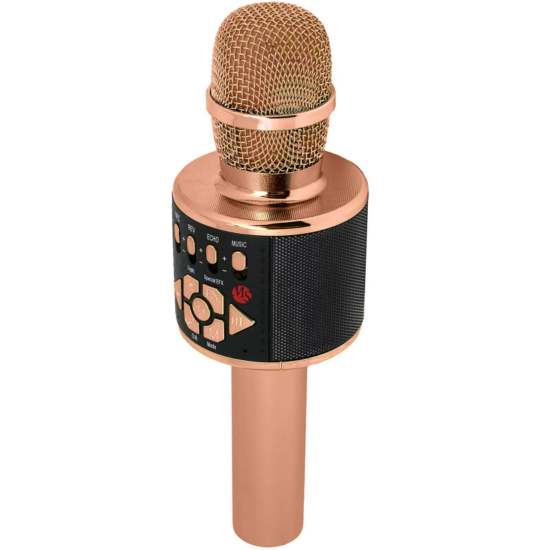 Караоке Микрофон-колонка D169 (Rose Gold)